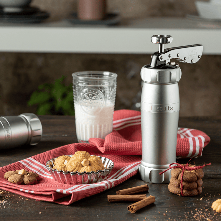 Biscuit "Cookie" Press (Design Line) Cookie Press Marcato USA Silver