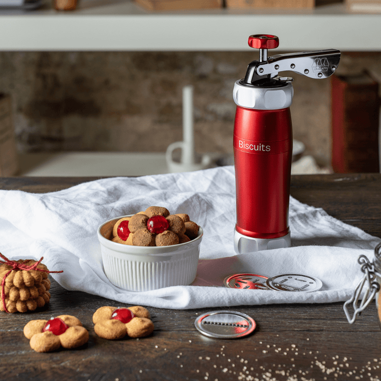 Biscuit "Cookie" Press (Design Line) Cookie Press Marcato USA Red