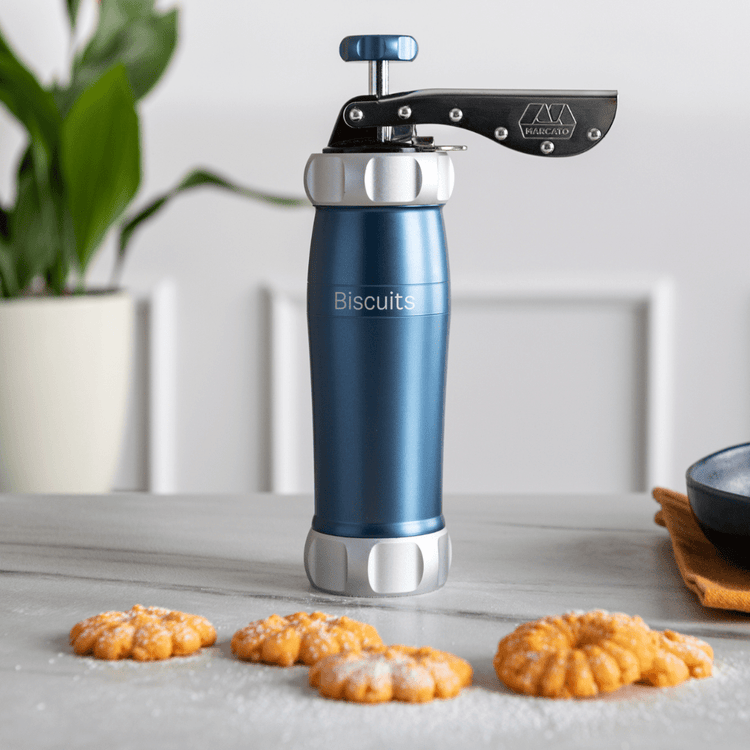 Biscuit "Cookie" Press (Design Line) Cookie Press Marcato USA Powder Blue