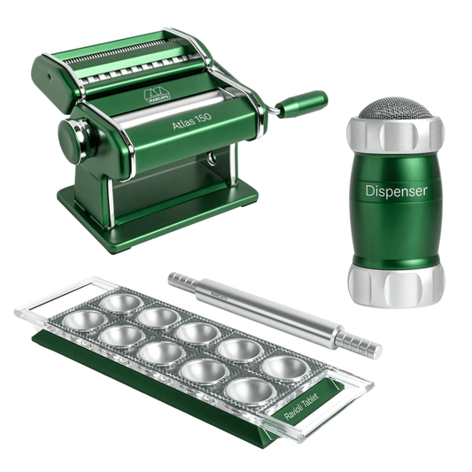 Green Ravioli Bundle Pasta Machine Set Marcato USA 